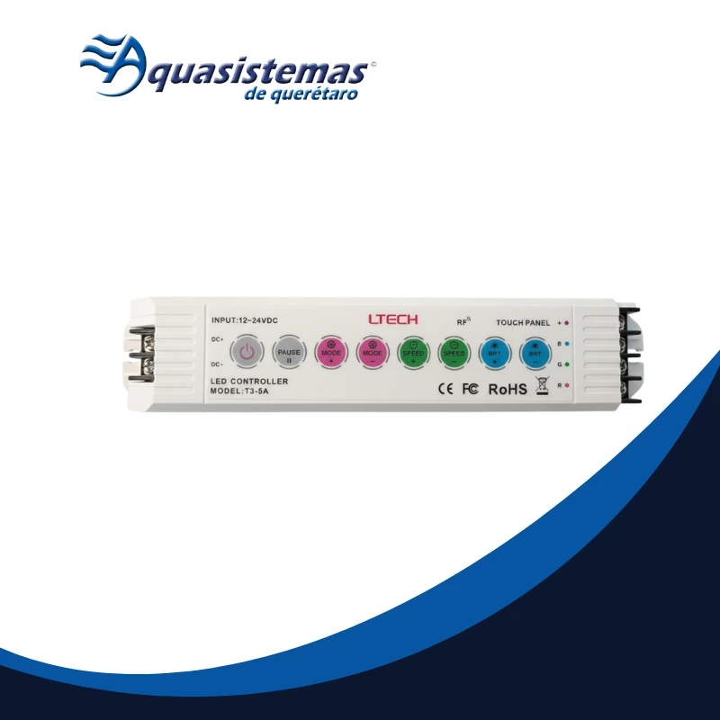 Sistema de tarjeta de control y panel táctil de pared para cascadas LED Inter Water