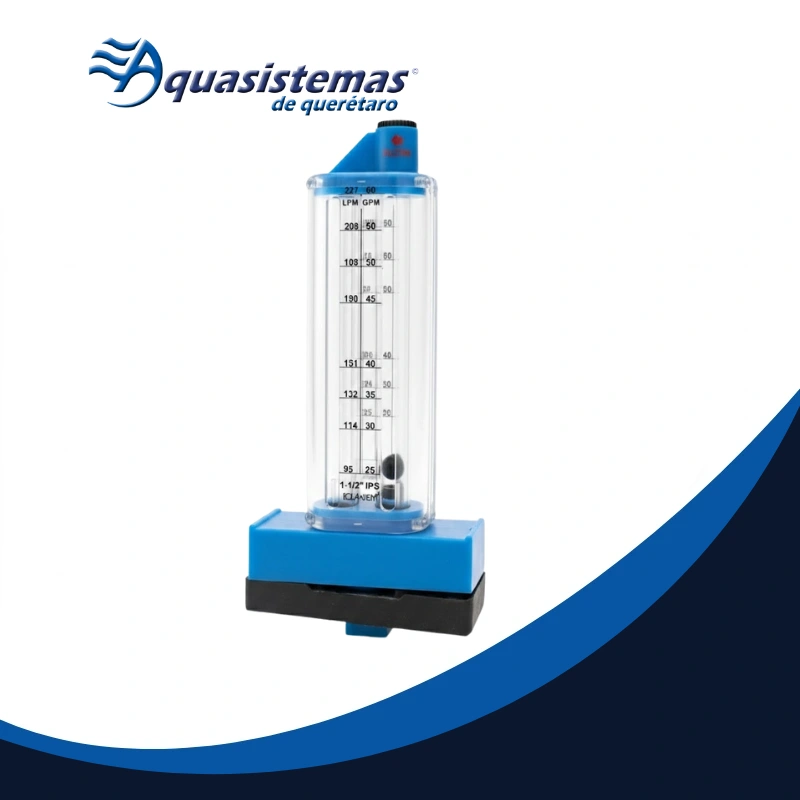 Medidor de flujo de 1 1/2 pulgadas para instalación en tubería horizontal o superior