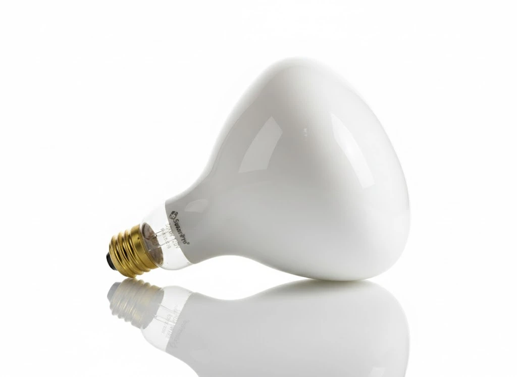 Bombilla de luz blanca con base de tornillo, diseñada para iluminación en interiores y exteriores.