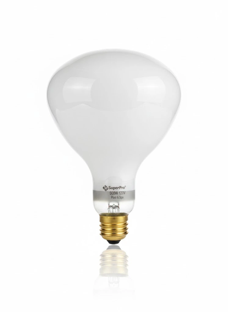 Bombilla SuperPro de 900W con base estándar, diseñada para iluminación eficiente y de alta potencia.