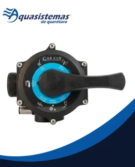 Válvula multipuerto Carvin DVK-7 para filtros de arena con montaje atornillado