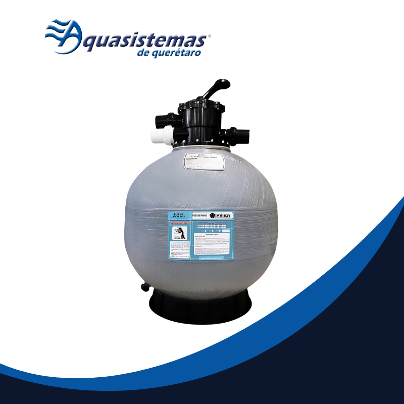 Filtro de arena Indian de 28 pulgadas Inter Water para piscinas residenciales