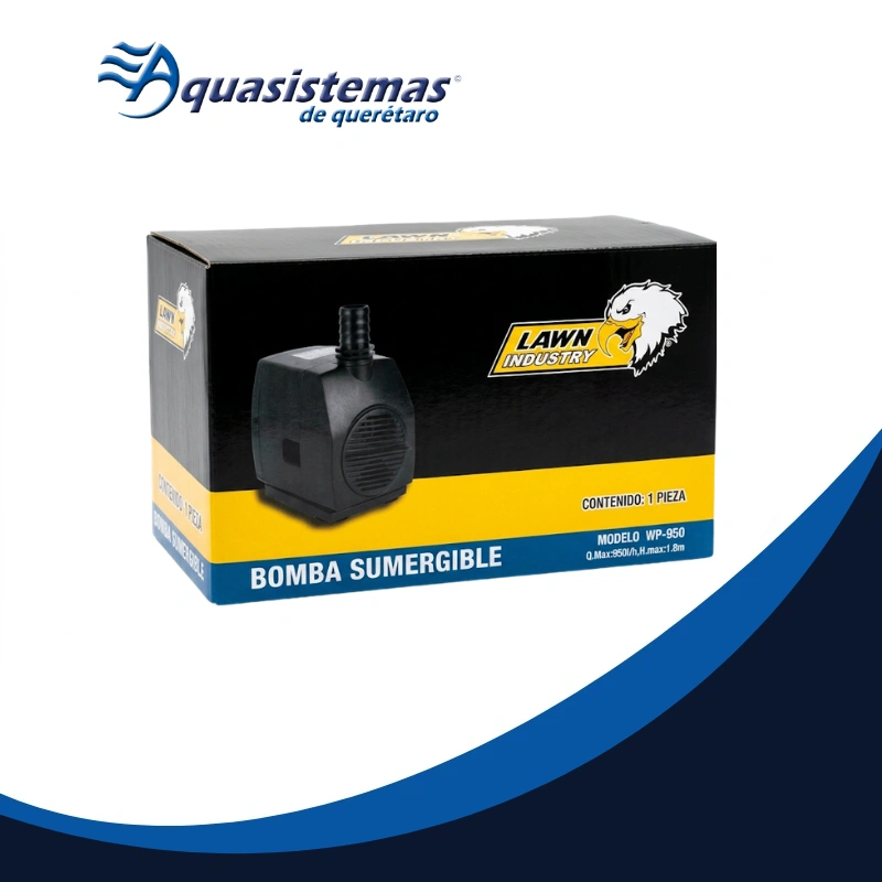 Bomba sumergible para fuentes y cascadas de 14W marca Lawn Industry modelo WP-950