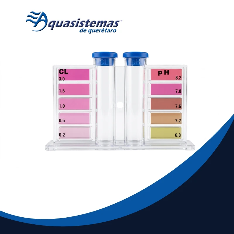 Analizador colorimétrico Aquor DPD para la medición de cloro y pH en piscinas.