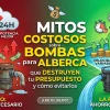 Infografía sobre los mitos comunes de las bombas para alberca que generan gastos innecesarios versus soluciones de ahorro inteligente.