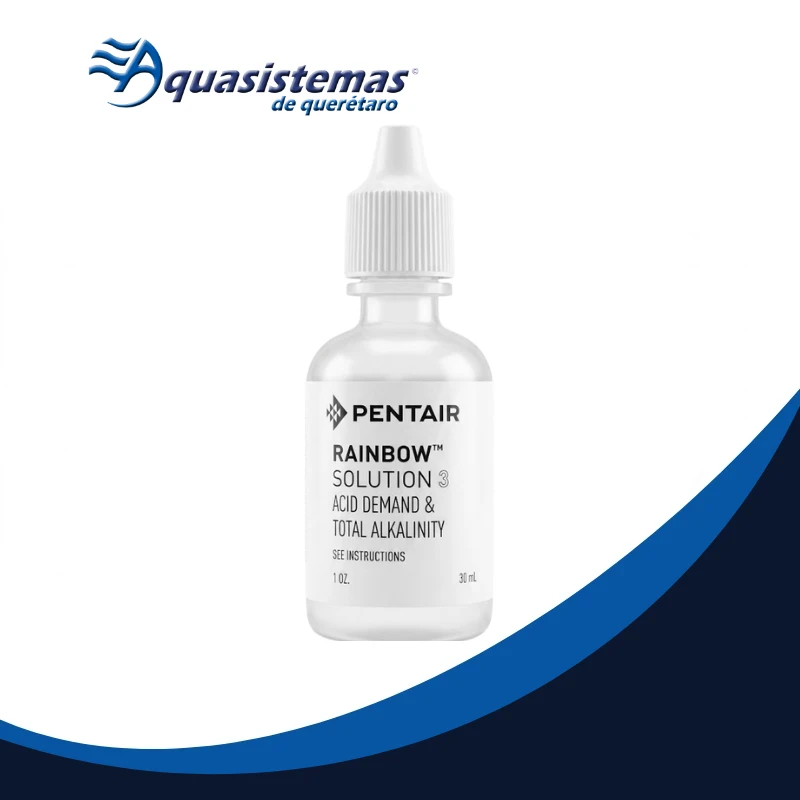 Gotero de 30 ml de Reactivo No. 3 Pentair para análisis químico de albercas.