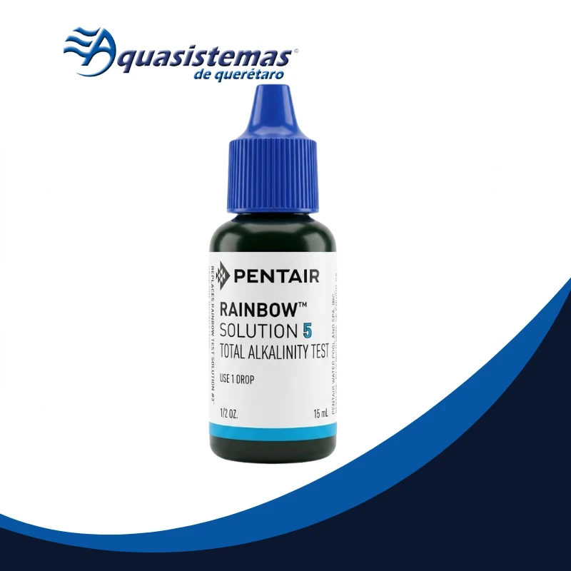 Gotero de 15 ml de Reactivo No. 5 Pentair para pruebas de pH en albercas.