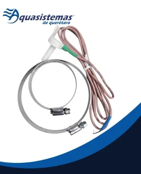 Kit de sensor de temperatura Jandy Zodiac con sonda y abrazaderas metálicas para tuberías.