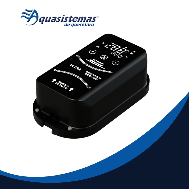 Generador de cloro salino Ultra SMART Inter Water con conectividad WiFi para piscinas.