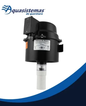 Soplador de aire Air Supply Silencer de 2 HP y 120V para sistemas de hidromasaje en spas.