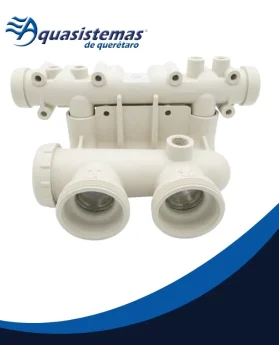 Ensamblaje de colector de entrada y salida (manifold header) para calentador de piscina Pentair MiniMax.