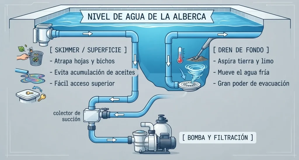 diferencias-skimmer-dren-fondo-alberca
