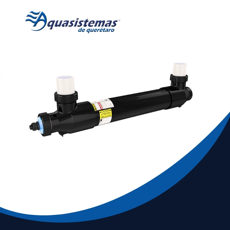 Esterilizador por luz ultravioleta Pentair BioShield UV para tratamiento de agua en albercas.